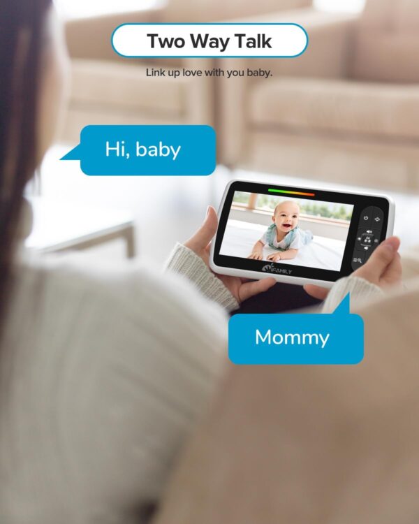 iFamily Baby Monitor - Large 5" Screen with 30Hrs Battery Life 20%off - Image 2